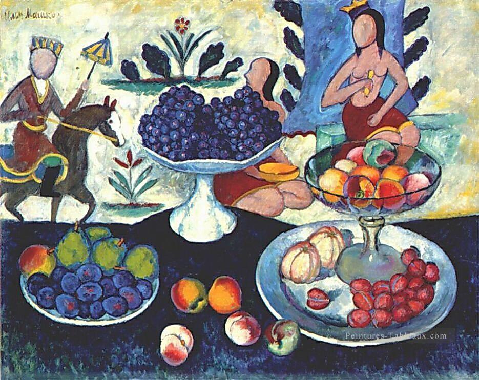 nature morte de fruits 1913 Ilya Mashkov décor moderne Peintures à l'huile